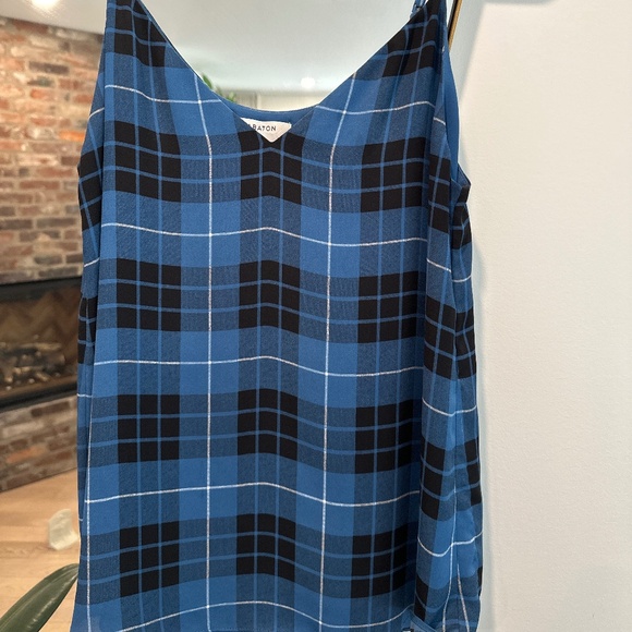 Aritzia blue and black plaid tank size xs - Picture 1 of 1